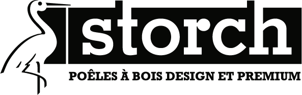 Logo STORCH, marque premium de poêles à bois du groupe ROMOTOP.